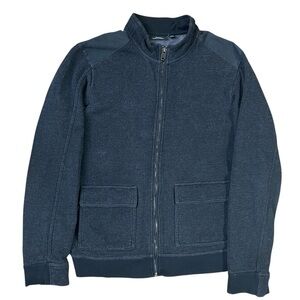 Marc Anthony Black and Gray zip-up sweater‎ Coat with Stand-Up Collar